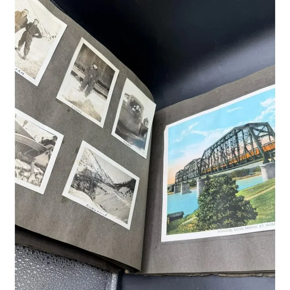 1909 LAKE MICHIGAN TO PUGET SOUND Railroad Scrapbook W Real RR Worker Photos